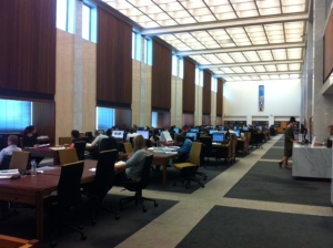 The Main Reading Room at the National Library of Australia